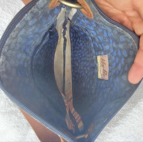 Fossil Multi colored Crossbody Chevron KeyPer Bag - Picture 3 of 4
